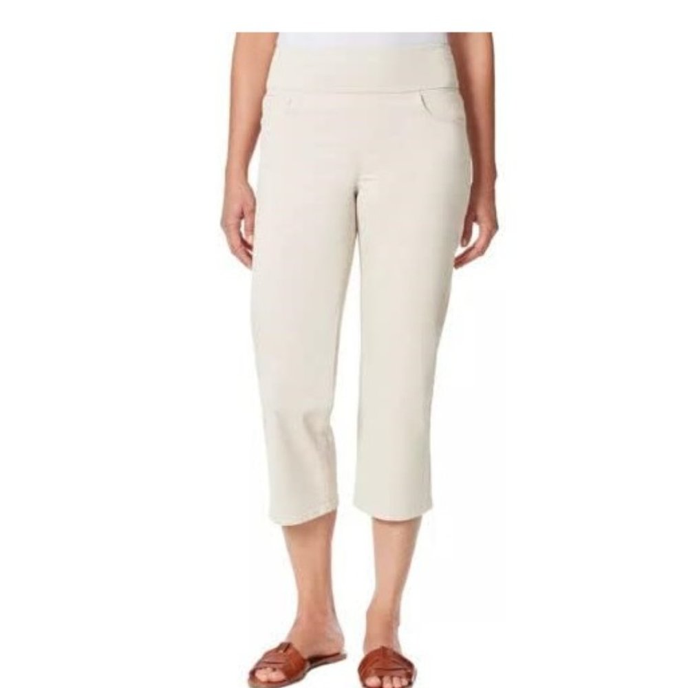 NWT Gloria Vanderbilt Women's Crop Length Pull On Mid-Rise Size 16 $60 9HL040